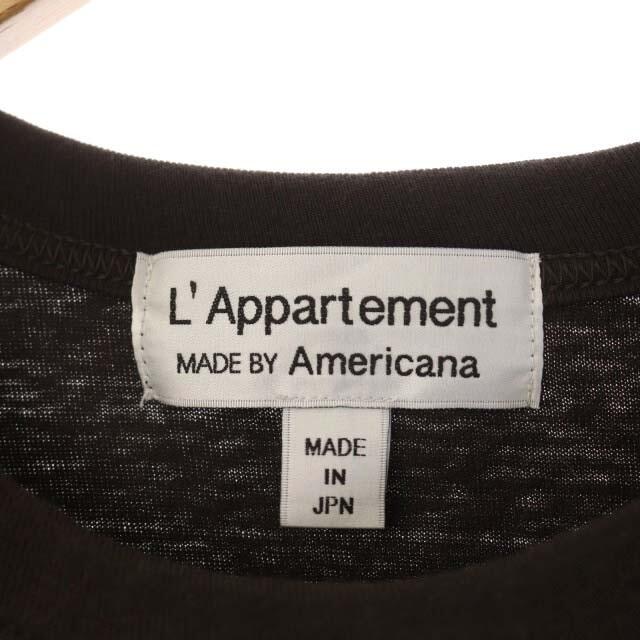 AMERICANA(アメリカーナ)のアメリカーナ L'Appartement別注 Tシャツ カットソー 七分袖 茶 レディースのトップス(その他)の商品写真