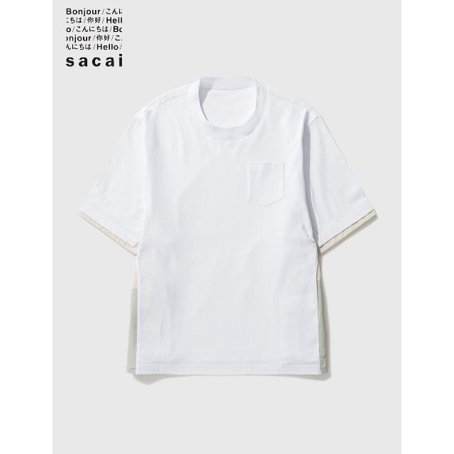 SACAI スポーツミックス Tシャツ