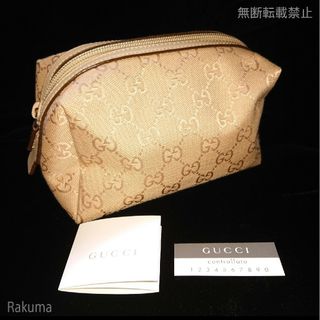 グッチ(Gucci)の[未使用] GUCCI グッチ GG柄 キャンバス✕レザー ポーチ(ポーチ)