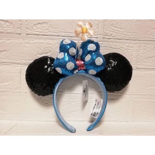 ディズニー(Disney)のm1海外　ディズニー　カチューシャ　水色 クラシック水玉　ミニー　イースター(カチューシャ)