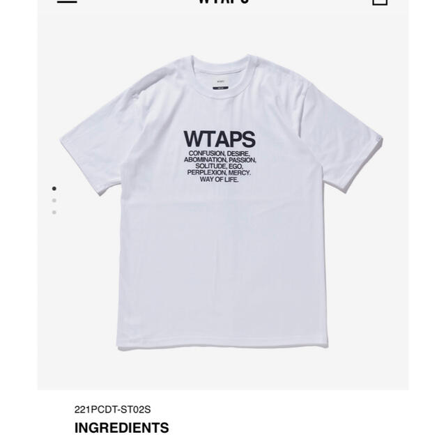 WTAPS INGREDIENTS Tee White Mサイズ