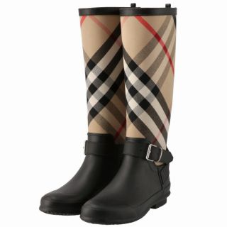 バーバリー(BURBERRY) レインブーツ/長靴(レディース)（ベージュ系）の