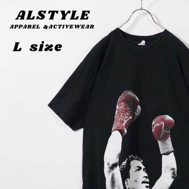 アルスタイル　Tシャツ　ロベルトデュラン　ボクシング　プリント　黒　L US