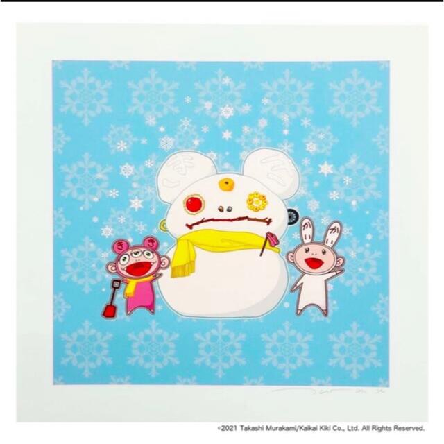 限定品】 村上隆「雪月花 雪ダルマとカイカイキキ」 版画