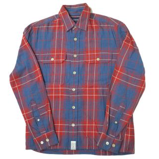 ディセンダント(DESCENDANT)のDESCENDANT ディセンダント 日本製 MILPITAS CHECK LS SHIRT ミルピタス マドラスチェックシャツ 1 RED/BLUE 長袖 CPO トップス【中古】【DESCENDANT】(シャツ)