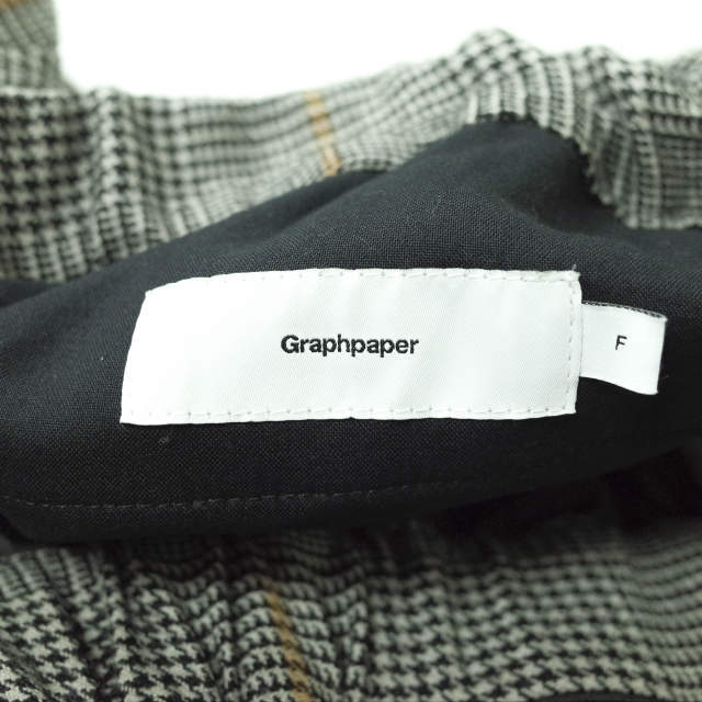 Graphpaper グラフペーパー 日本製 GLENCHECK WOOL WIDE COOK PANTS