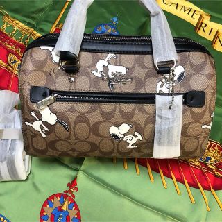 コーチ(COACH)のmiii様専用　COACH ミニバック　シグネチャー　スヌーピー(ハンドバッグ)