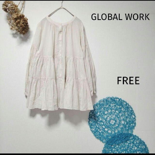 GLOBAL WORK(グローバルワーク)のGLOBALWORK グローバルワーク　ティアードチュニックブラウス レディースのトップス(シャツ/ブラウス(長袖/七分))の商品写真