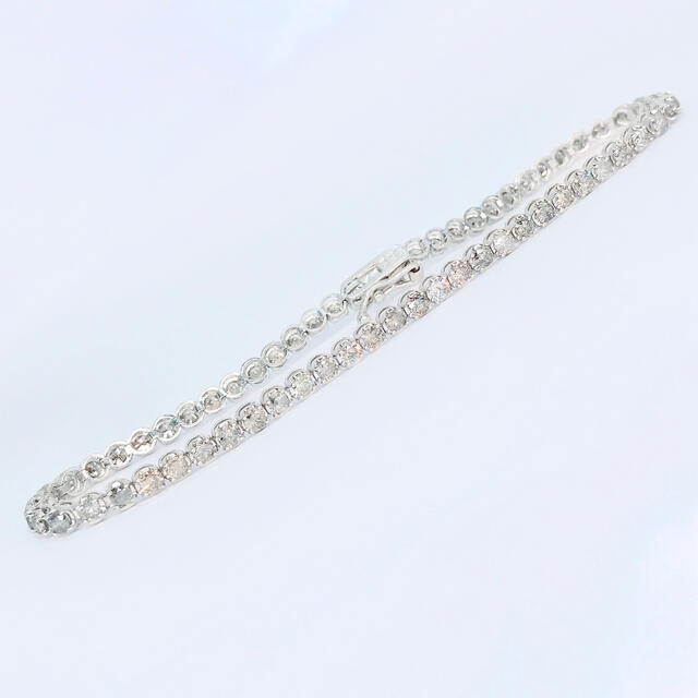 3.00ct ダイヤモンド テニスブレスレット K18WG ダイヤ 3ct 枚数限定