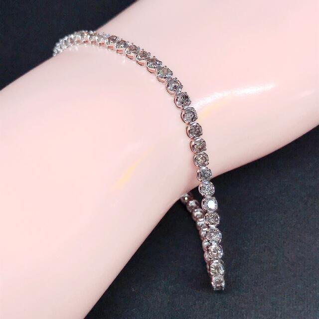 3.00ct ダイヤモンド テニスブレスレット K18WG ダイヤ 3ct 枚数限定