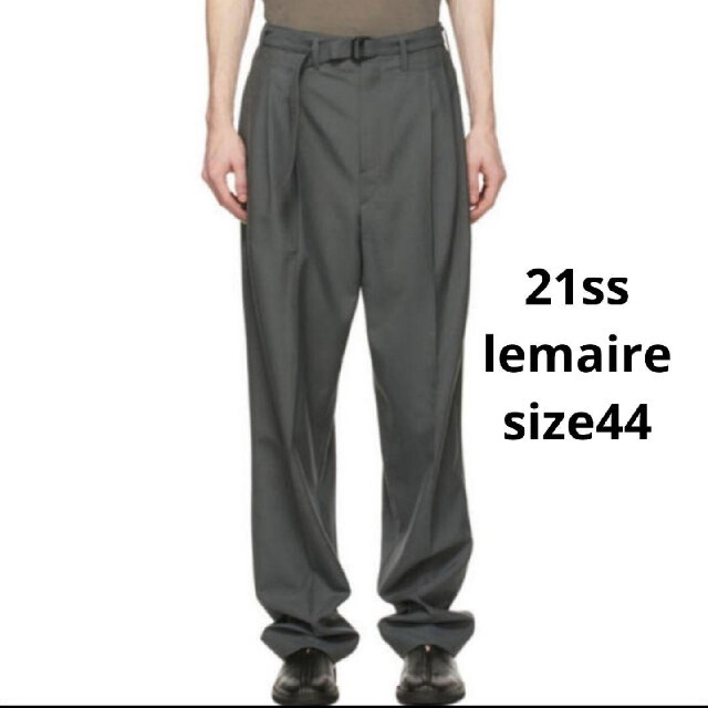 LEMAIRE 21ss BELTED PLEAT PANTS size 44