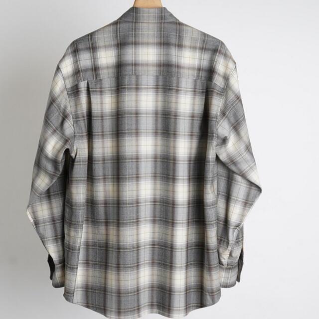 AURALEE SUPER LIGHT WOOL CHECK SHIRTS 3