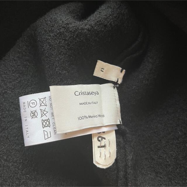 Cristaseya／FELTED WOOL CAFTAN DRESS ブラック