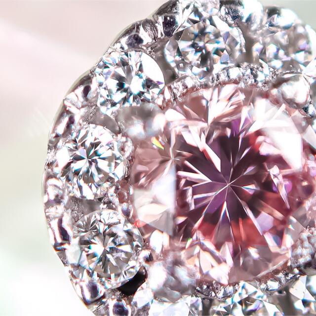 Fancy intense pink0.109ct ピンクダイヤモンドネックレス