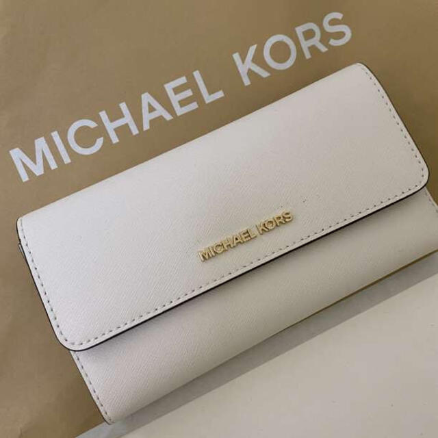 MICHAEL KORS マイケルコース 長財布 三つ折り財布 ホワイト 白