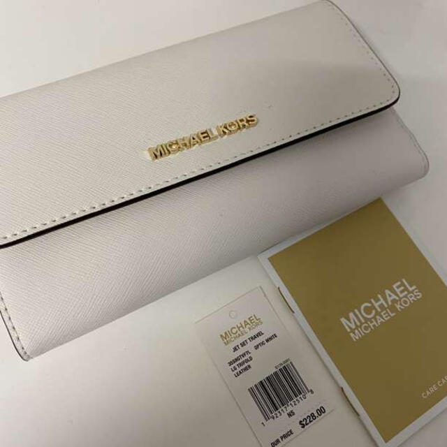 MICHAEL KORS マイケルコース 長財布 三つ折り財布 ホワイト 白