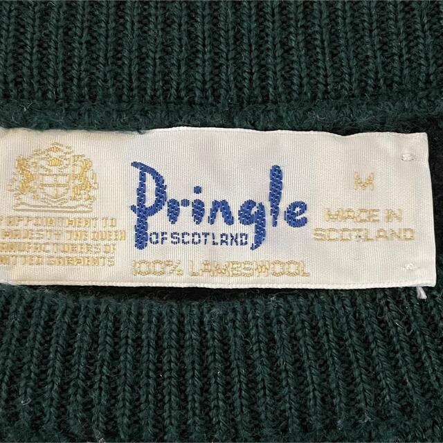 Pringle(プリングル)の【Pringle】80s スコットランド製 ライン ニット セーター EU古着 メンズのトップス(ニット/セーター)の商品写真