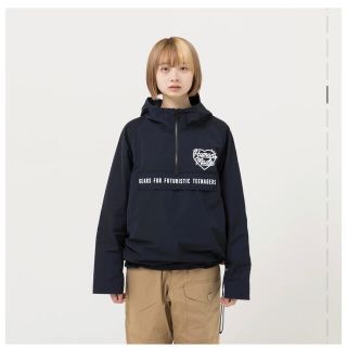 ヒューマンメイド(HUMAN MADE)のHUMAN MADE HALF ZIP ANORAK NAVY M(ナイロンジャケット)