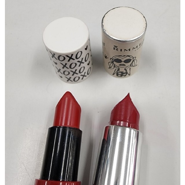 RIMMEL(リンメル)の口紅　赤　リンメル　エチュードハウス　2種　中古 コスメ/美容のベースメイク/化粧品(口紅)の商品写真