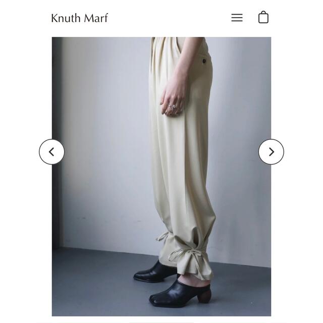 Knuth Marf 2wayサテンスクイーズパンツ(colorクリーム)の通販 by na-pii 's shop｜ラクマ