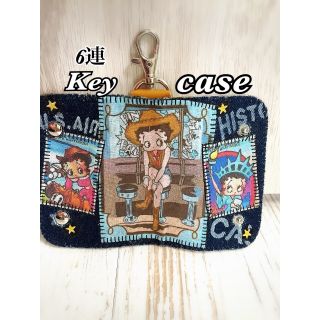 🤠カウボーイベティちゃん❤︎6連キーケース❤︎回転フック付き❤︎(キーケース/名刺入れ)