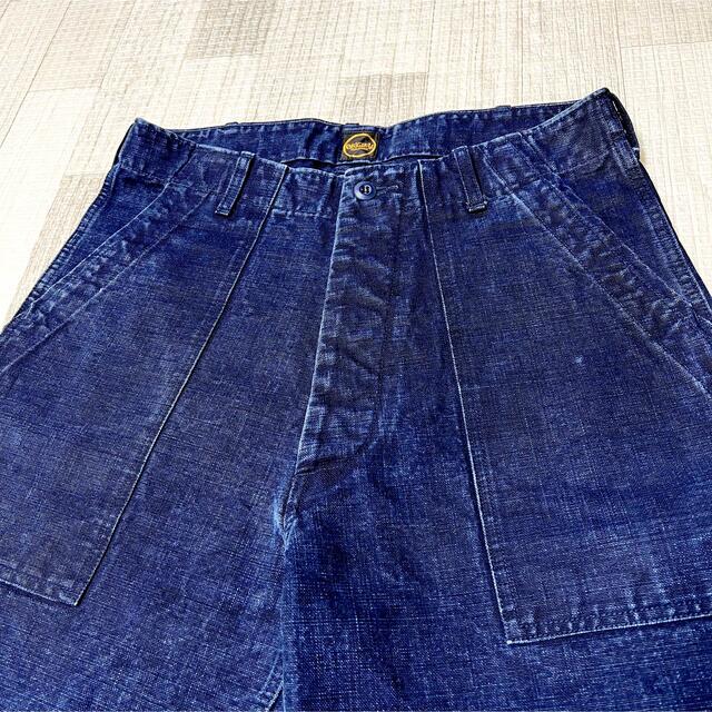 人気品! TENDERLOIN ダック パンツ インディゴ ブルー ネイビー S