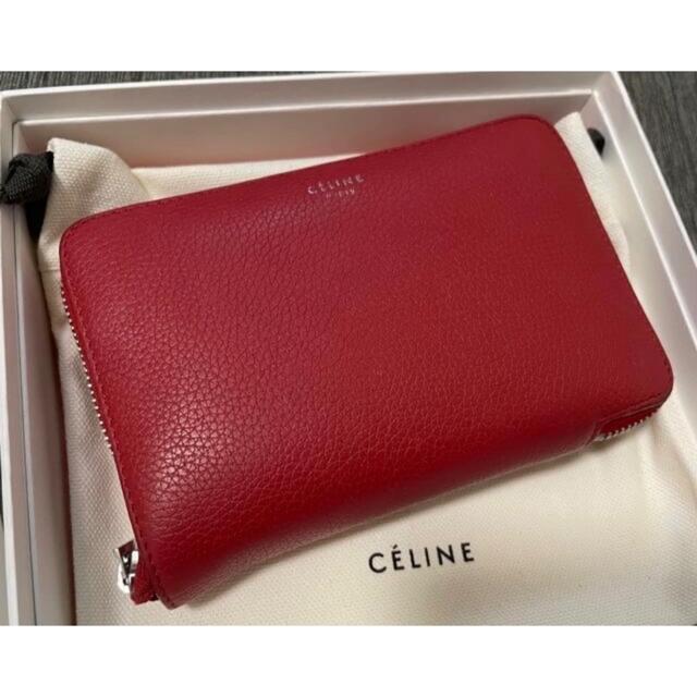 美品✨】CELINE(セリーヌ)赤財布ミディアムジップアラウンド付属品