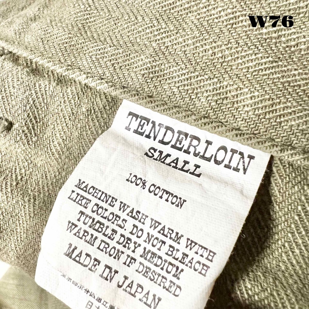 人気品! TENDERLOIN ショーツ HB ヘリンボーン オリーブ 緑 S