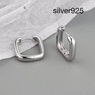 ビームス(BEAMS)のスクエア フープ ピアス 四角 silver925 シルバー シンプル(ピアス)