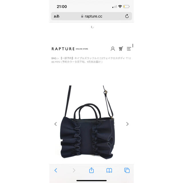 ラプチャー　バッグ　定価16000円 レディースのバッグ(トートバッグ)の商品写真