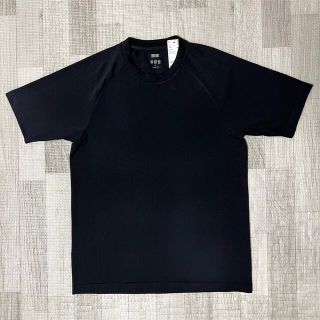 ユニクロ(UNIQLO)の未使用品！ UNIQLO ドライ EX クルーネック Tシャツ ブラック 黒 L(Tシャツ/カットソー(半袖/袖なし))