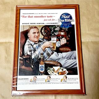 希少品！ Pabst Blue Ribbon パブスト ブルー リボン ポスター(印刷物)