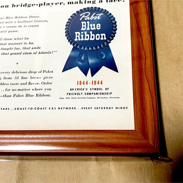 希少品！ Pabst Blue Ribbon パブスト ブルー リボン ポスター エンタメ/ホビーのコレクション(印刷物)の商品写真