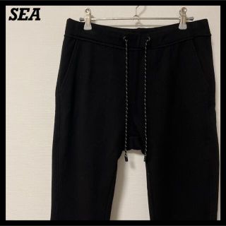 シー(SEA)の【極美品】SEA シー コットン ジャージーパンツ ブラック 28(その他)