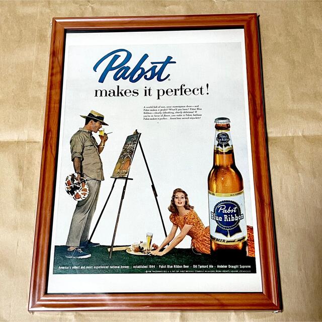 希少品！ Pabst Blue Ribbon パブストブルーリボン ポスター広告