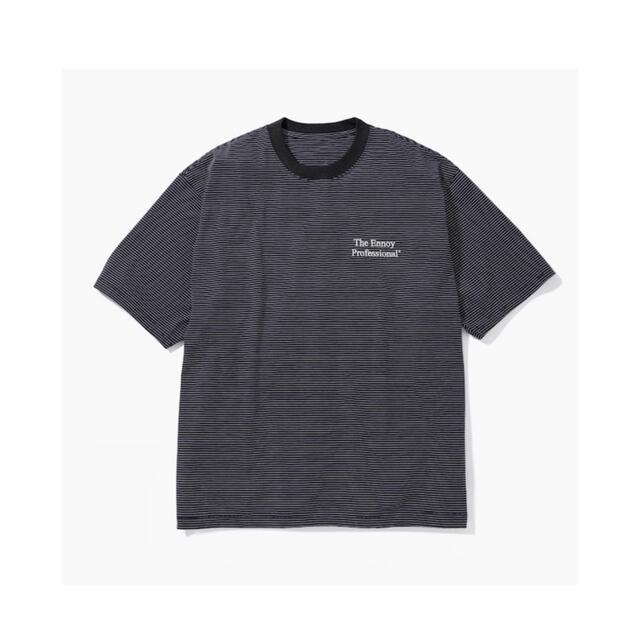 ENNOY S/S Border T-Shirt BLACK × WHITE L-