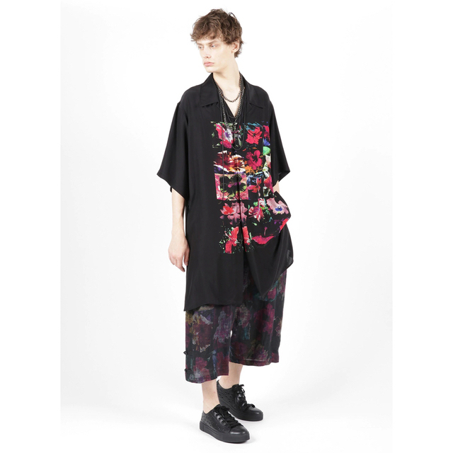 定価 14万 Yohji Yamamoto 22SS  花シルクシャツ