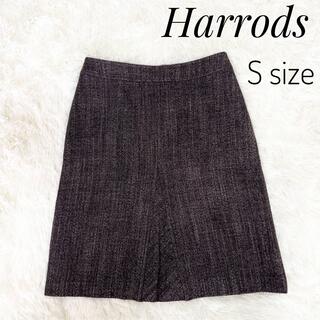 ハロッズ(Harrods)のHarrods タイト スカート 膝丈スカート ツイード シルク混 S(ひざ丈スカート)