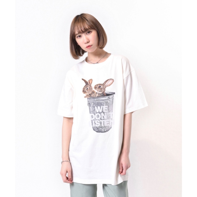 MILKBOY(ミルクボーイ)のBUNNY TRASH T-SHIRTS 佐久間大介  レディースのトップス(Tシャツ(半袖/袖なし))の商品写真