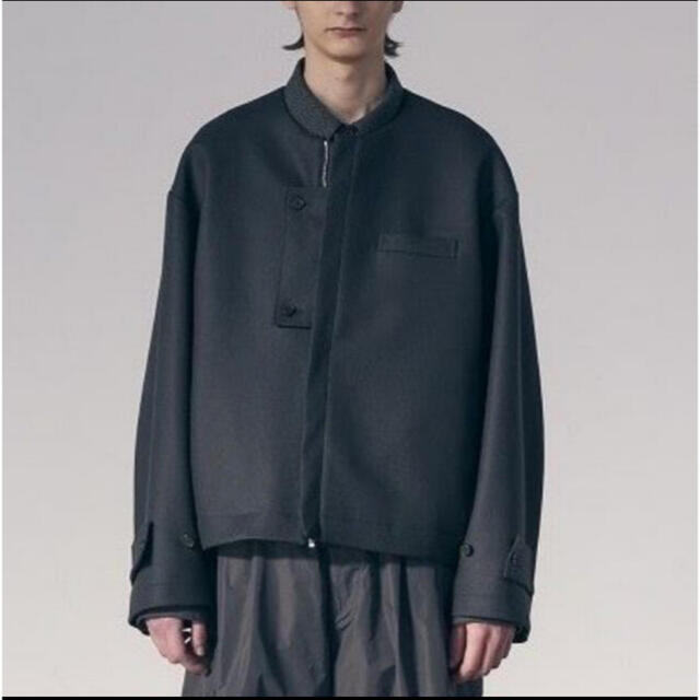 stein 21AW no collar melton jacket - ブルゾン