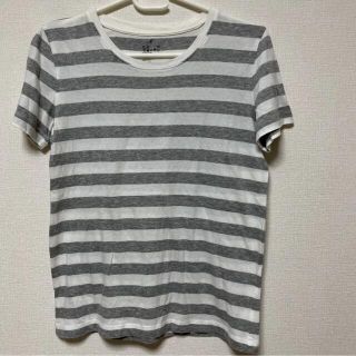 ムジルシリョウヒン(MUJI (無印良品))の無印良品　ボーダー  Tシャツ　一度着用(Tシャツ(半袖/袖なし))