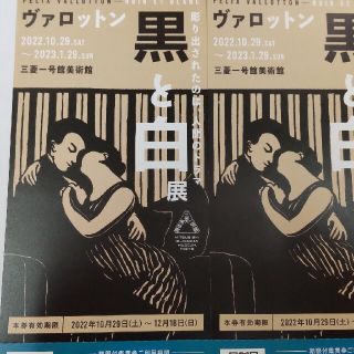 ヴァロットン展 黒と白展　　2枚組(美術館/博物館)