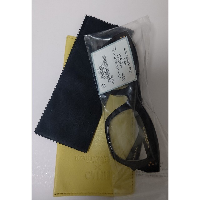 ⭐️chiiiibag×金子眼鏡×beauty&youth メガネ ブラック⭐️の通販 by