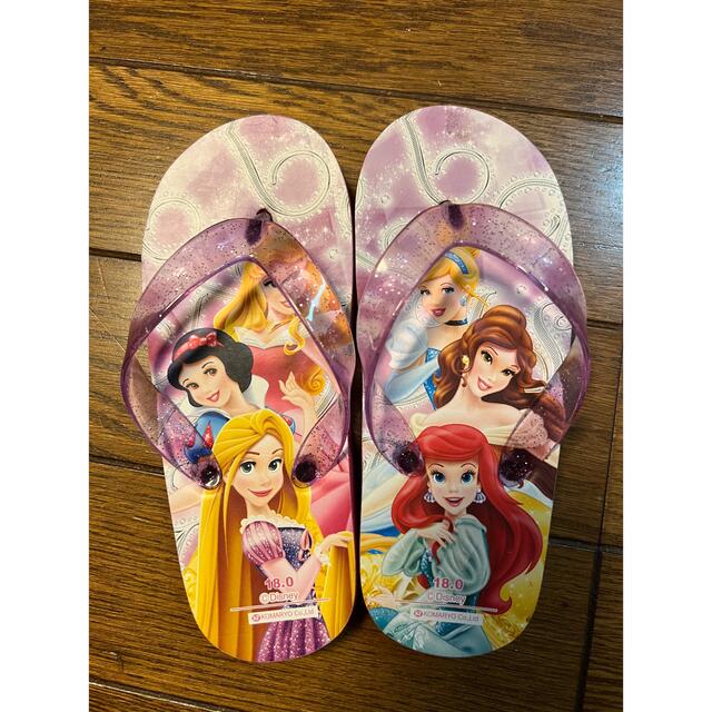 Disney(ディズニー)のプリンセスビーチサンダル キッズ/ベビー/マタニティのキッズ靴/シューズ(15cm~)(サンダル)の商品写真