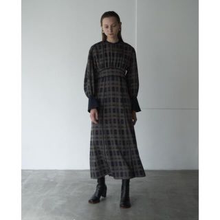 クラネ(CLANE)のCLANE CHECK PIPING ONE PIECE(ロングワンピース/マキシワンピース)