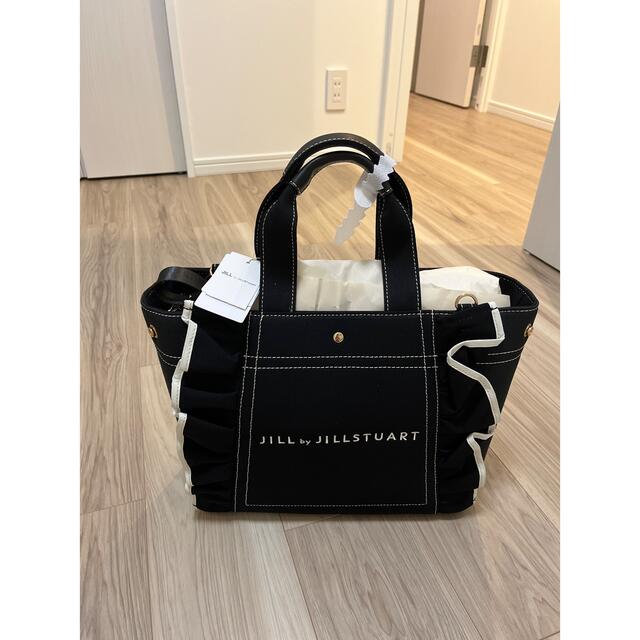 JILL by JILLSTUART フリルトート(大) - トートバッグ JILL by JILLSTUART フリルトート 大 ブラック 黒