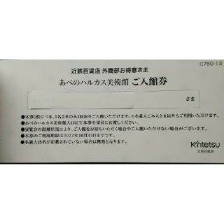 楳図かずお大美術展9/17(土)～　ハルカス美術館入館券　2枚セット(美術館/博物館)