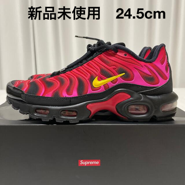 スニーカーsupreme NIKE air max plus TN ブラック　24.5cm