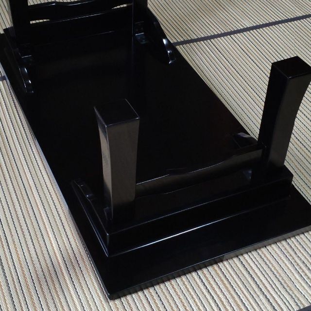 和素敵 和モダン 格子テーブル 黒×銀 静岡工芸 インテリア 和室 洋室 - 9