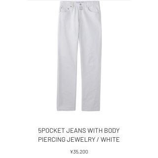 ジョンローレンスサリバン(JOHN LAWRENCE SULLIVAN)の5POCKET JEANS WITH BODY PIERCING JEWELRY(デニム/ジーンズ)